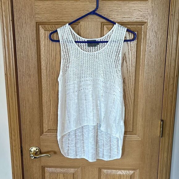 Sweet & Sinful Tops - Sweet‎ & Sinful White Crocheted Tank Top Large